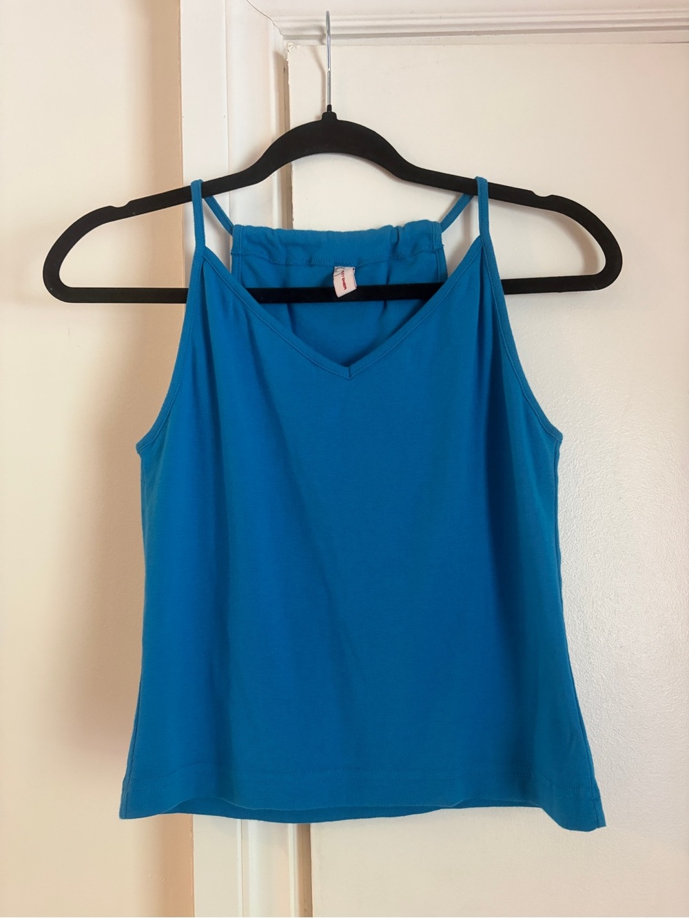 90s Blue V-Neck Spaghetti Strap Tank Top